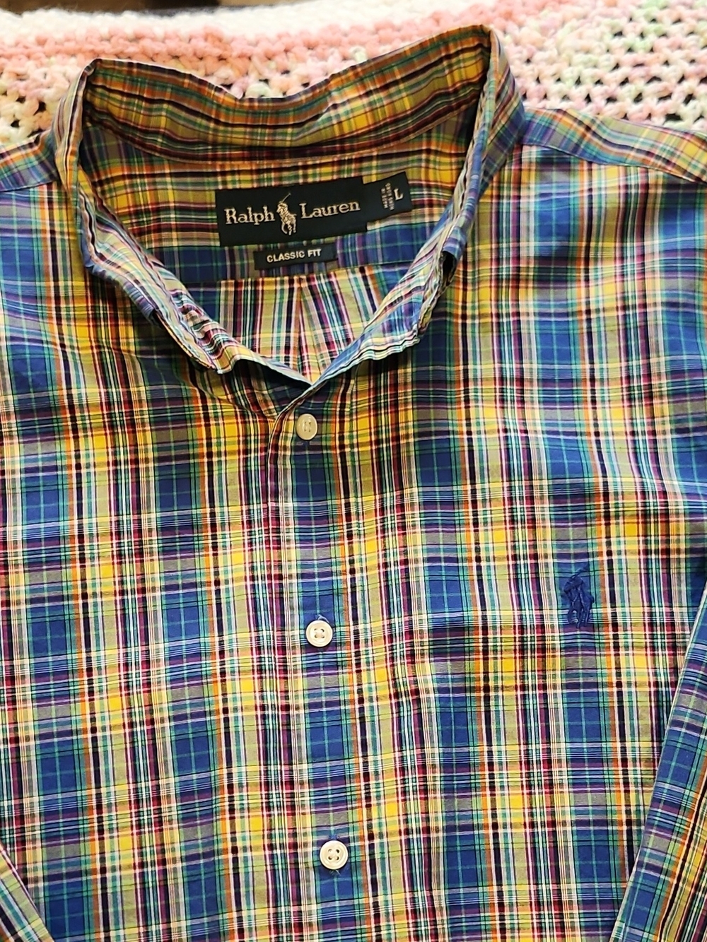 Ralph Lauren Classic Fit Multicolor Plaid Button-Down Shirt